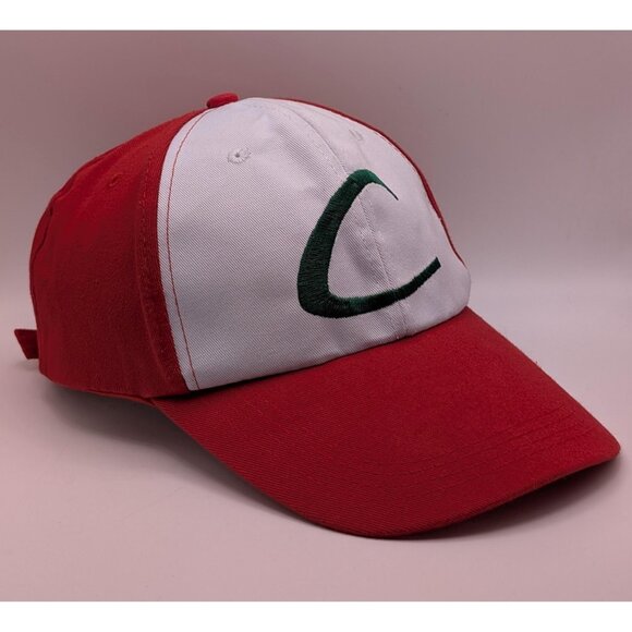 Vintage Pokemon Ash Ketchum Hat Official Nintendo Adjustable Strap Back VTG - Picture 1 of 4